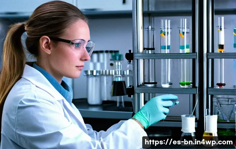 실험 설계의 반복성과 재현성 - **Prompt:** "A highly detailed, realistic photograph of a female scientist, aged 30s, with her hair ...